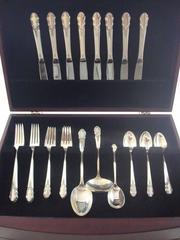 Bridal Veil by International Sterling Silver Flatware Set 8 Service 35 Pieces