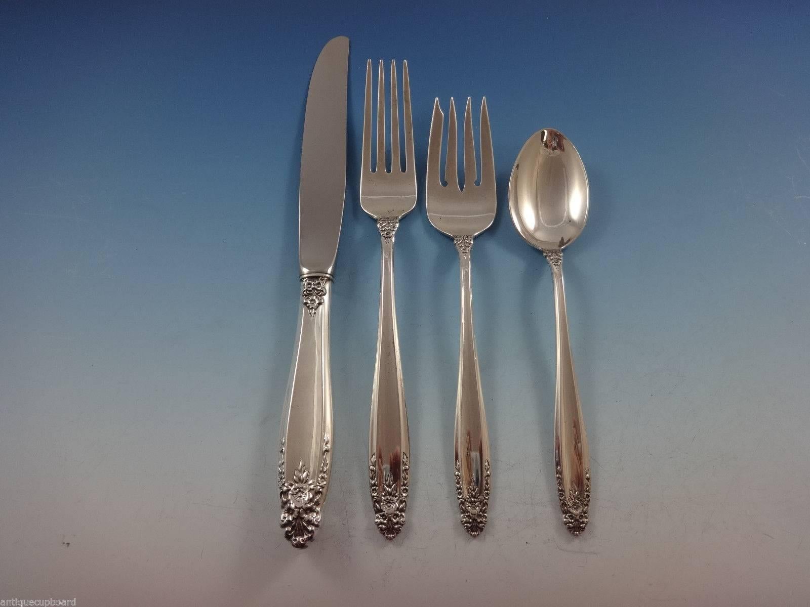 Prelude by International Sterling Silver Flatware Set for 8 Service 45 Pieces In Excellent Condition In Big Bend, WI