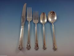 Damask Rose by Oneida Sterling Silver Flatware Set for Eight Service 48 Pieces