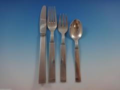 Funkis III by WS Sorensen Sterling Silver Danish Flatware Set 12 Service 75 Pcs