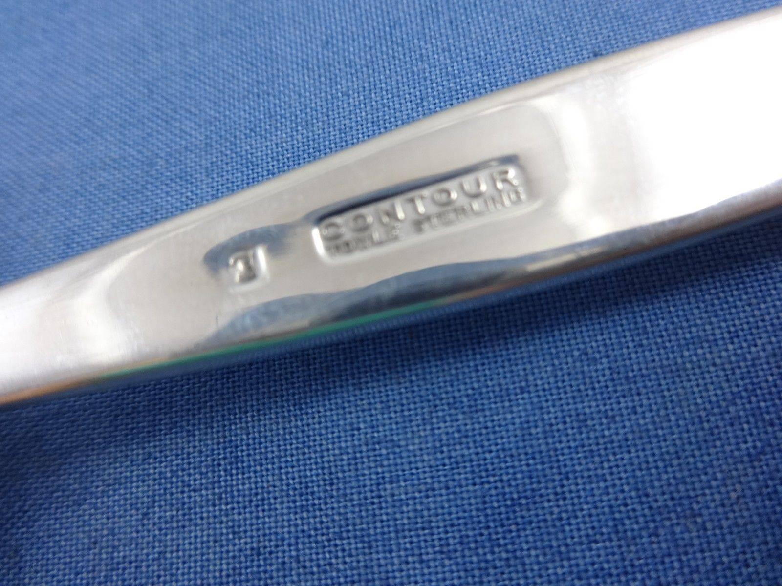 Metà XX secolo Contour by Towle Set di posate in argento sterling 38 pezzi Modernismo in vendita