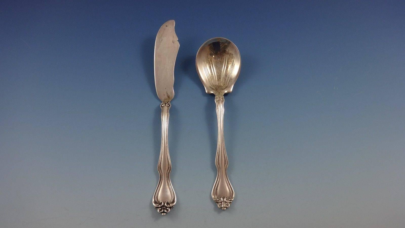 George & Martha by Westmorland Sterling Silver Flatware Set 8 Service 42 Pieces In Excellent Condition For Sale In Big Bend, WI