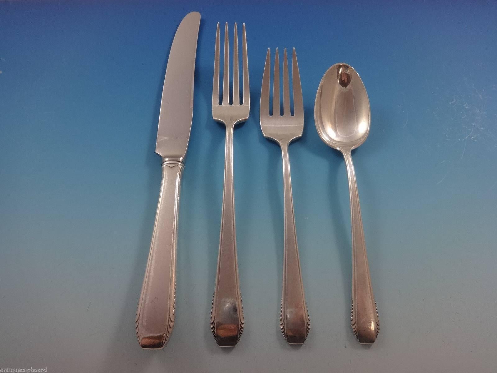 Cascade by Towle Sterling Silver Flatware Set for Six Service 39 Pieces In Excellent Condition In Big Bend, WI