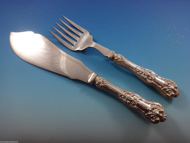 Queens by Birks Sterling Silver Dinner Flatware Set 8 Service 65 Pieces