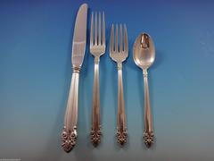 Canterbury Bell by Lunt Sterling Silver Flatware Set for 12 Service 51 Pieces
