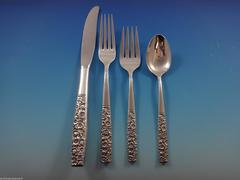 Contessina by Towle Sterling Silver Floral Flatware Set for 12 Service 48 Pieces