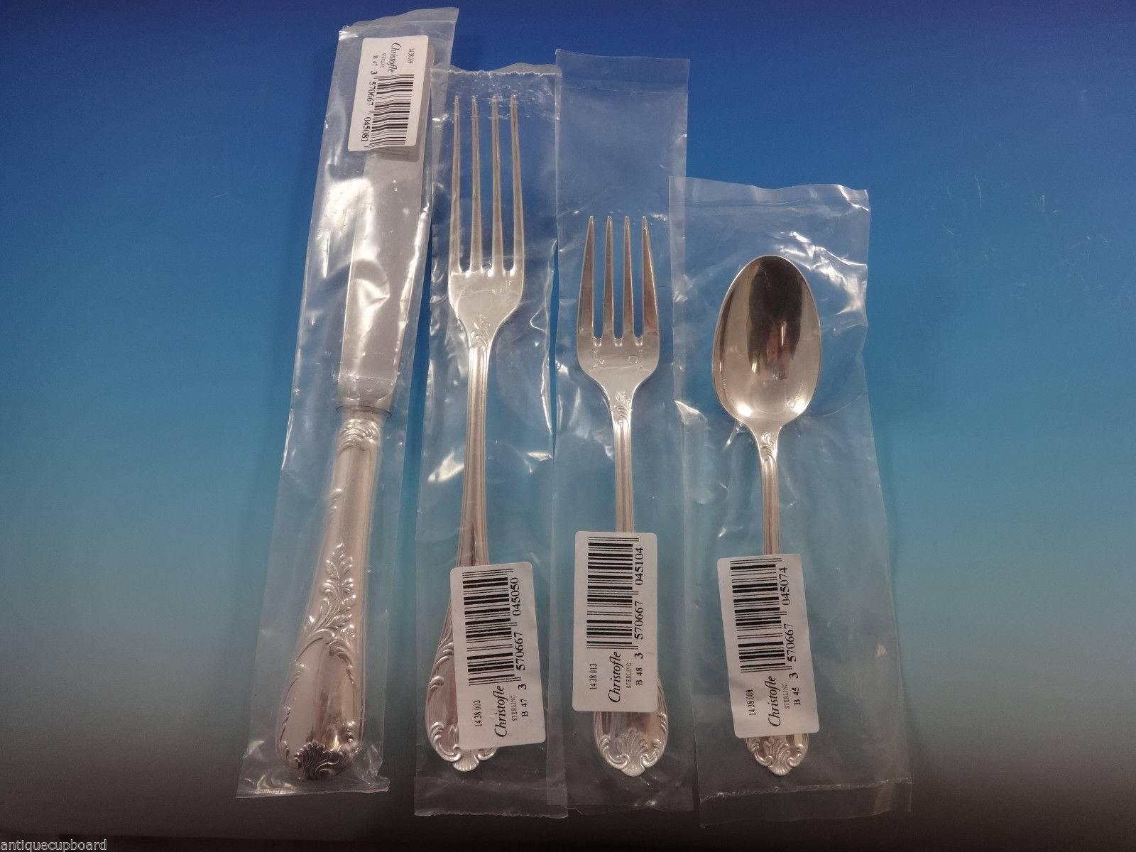 Marly by Christofle Sterling Silver Flatware Service for 18 Set of 90 Pieces New 1