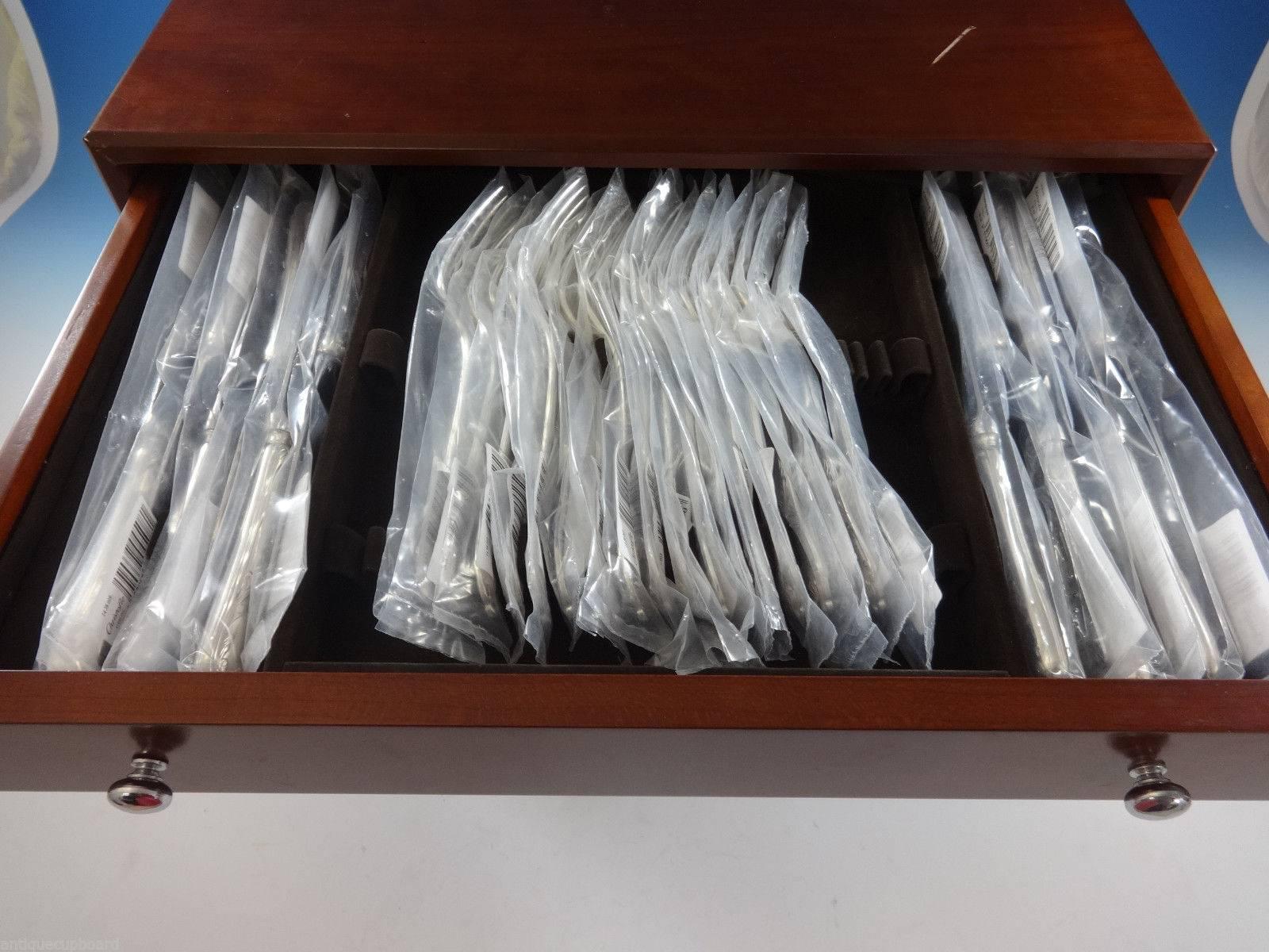 French Marly by Christofle Sterling Silver Flatware Service for 18 Set of 90 Pieces New