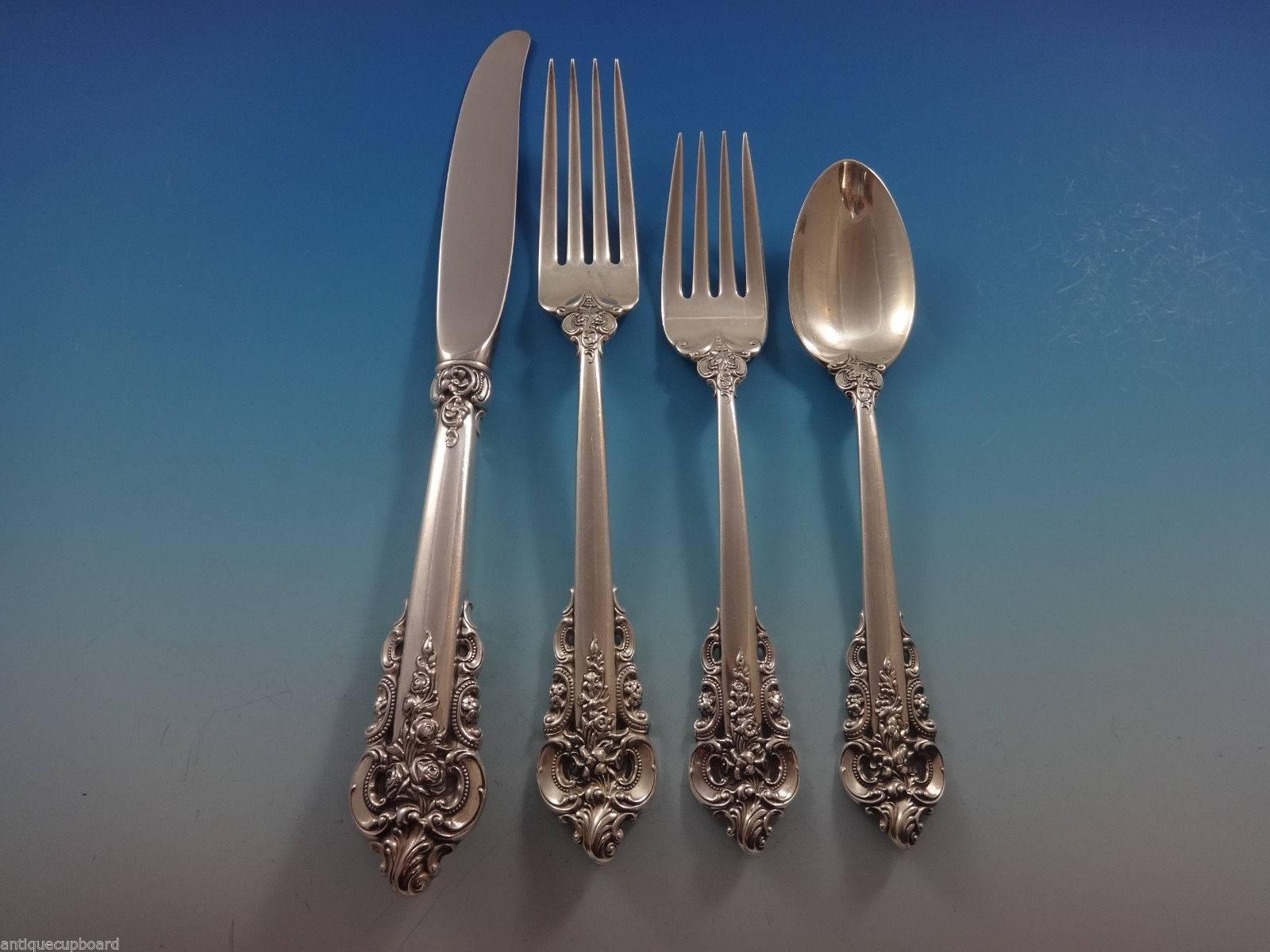 Renaissance Grande Baroque by Wallace Sterling Silver Flatware for 18 Set of 116 Pieces Huge