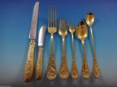 Audubon by Tiffany & Co. Sterling Silver Flatware Set Service 30 Pieces Vermeil
