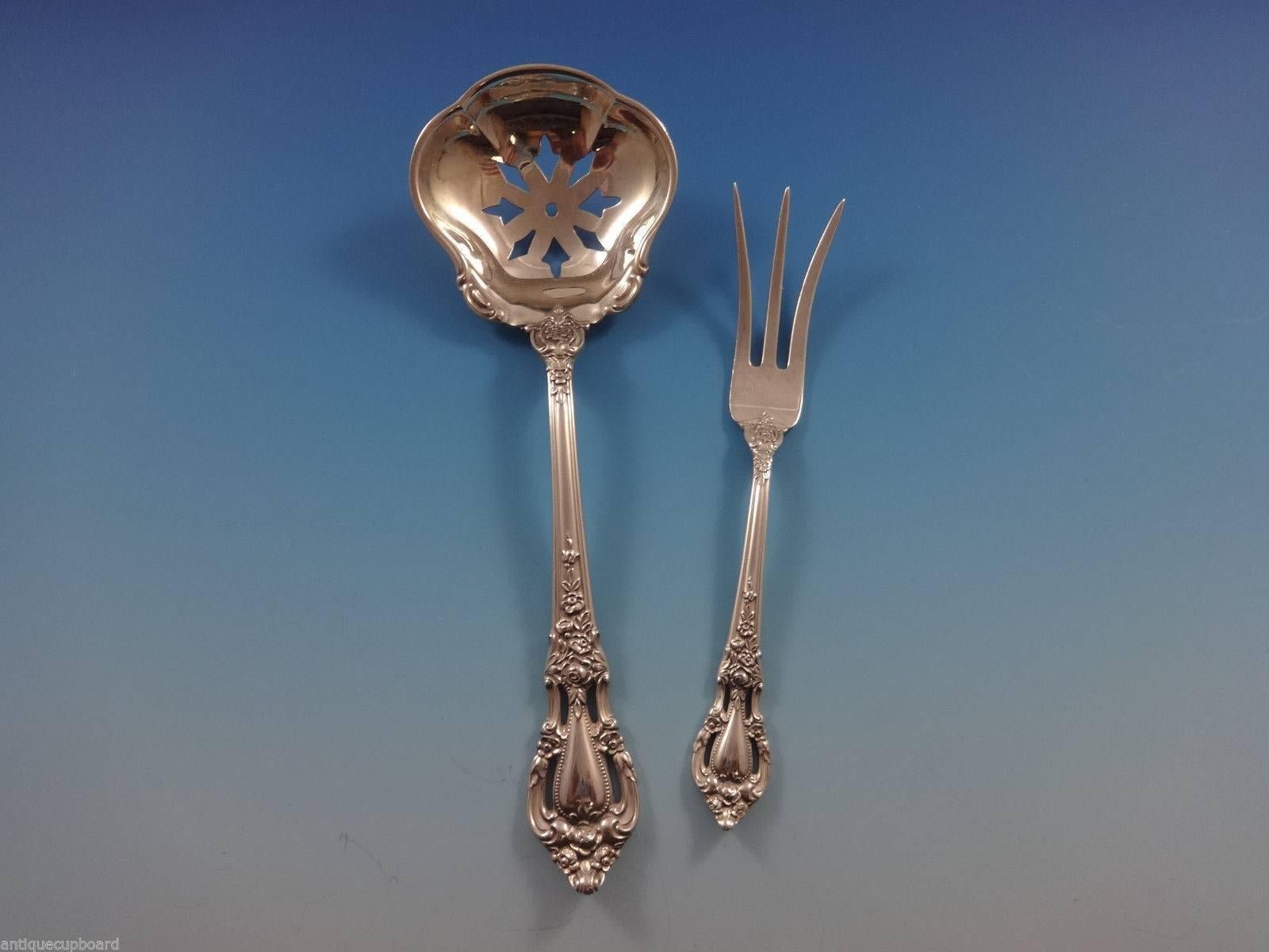 Eloquence by Lunt Sterling Silver Flatware Service for 12 Set 82 Pieces Huge! In Excellent Condition For Sale In Big Bend, WI