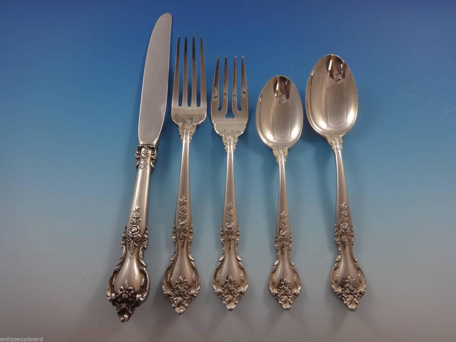 Delacourt by Lunt Sterling Silver Flatware Set for Eight Service 46