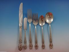 Brocade by International Sterling Silver Flatware Set for 8 Service 50 Pieces