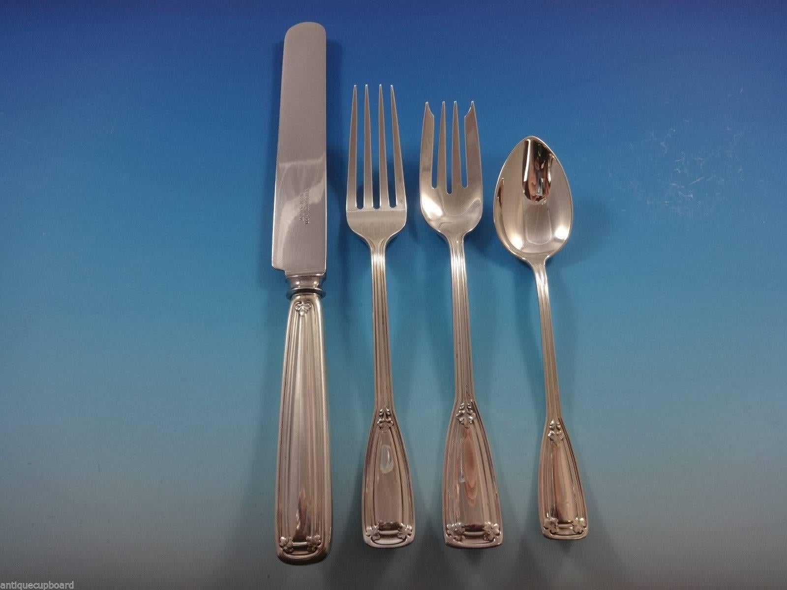 Saint Dunstan by Tiffany & Co. Sterling Silver Flatware Set Service 66 Pieces In Excellent Condition In Big Bend, WI