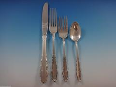 Service de couverts en argent sterling Reed &amp;amp;amp; Barton de style provincial anglais 32 pièces