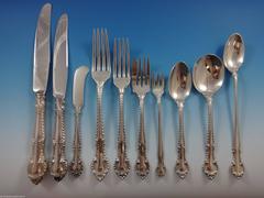 English Gadroon by Gorham Sterling Silver Flatware Set for 8 Service 95 Pieces