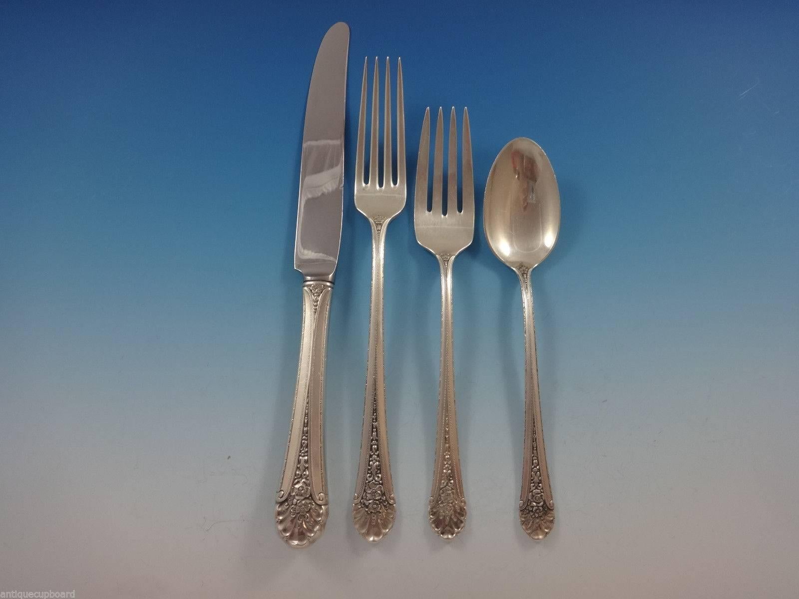 Royal Windsor by Towle Sterling Silver Flatware Set for Eight Service 53 Pieces In Excellent Condition For Sale In Big Bend, WI
