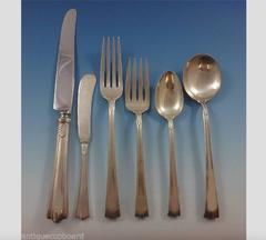 American Directoire by Lunt Sterling Silver Flatware Set 12 Service 77 Pieces