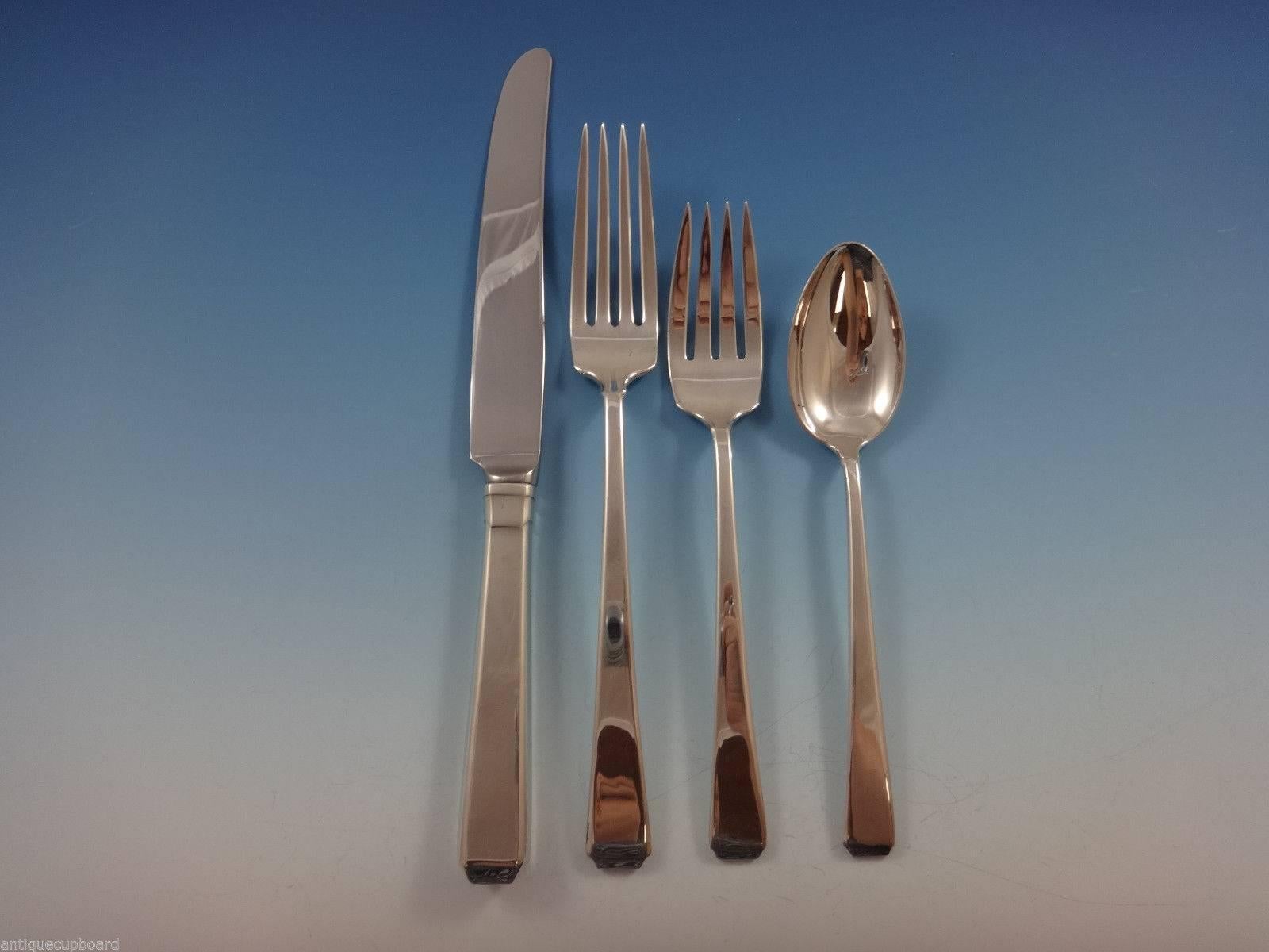 Craftsman by Towle Sterling Silver Flatware Set for Eight Service 50 Pieces In Excellent Condition In Big Bend, WI