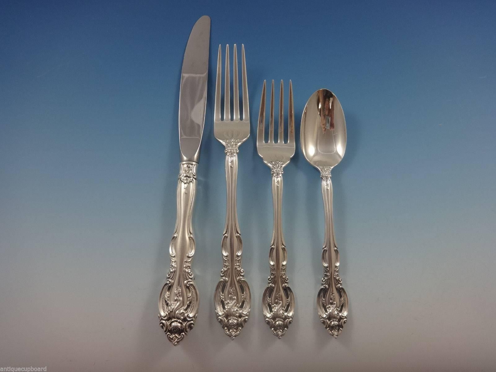 La Scala by Gorham Sterling Silver Flatware Service for 12 Set 92 Pieces In Excellent Condition In Big Bend, WI
