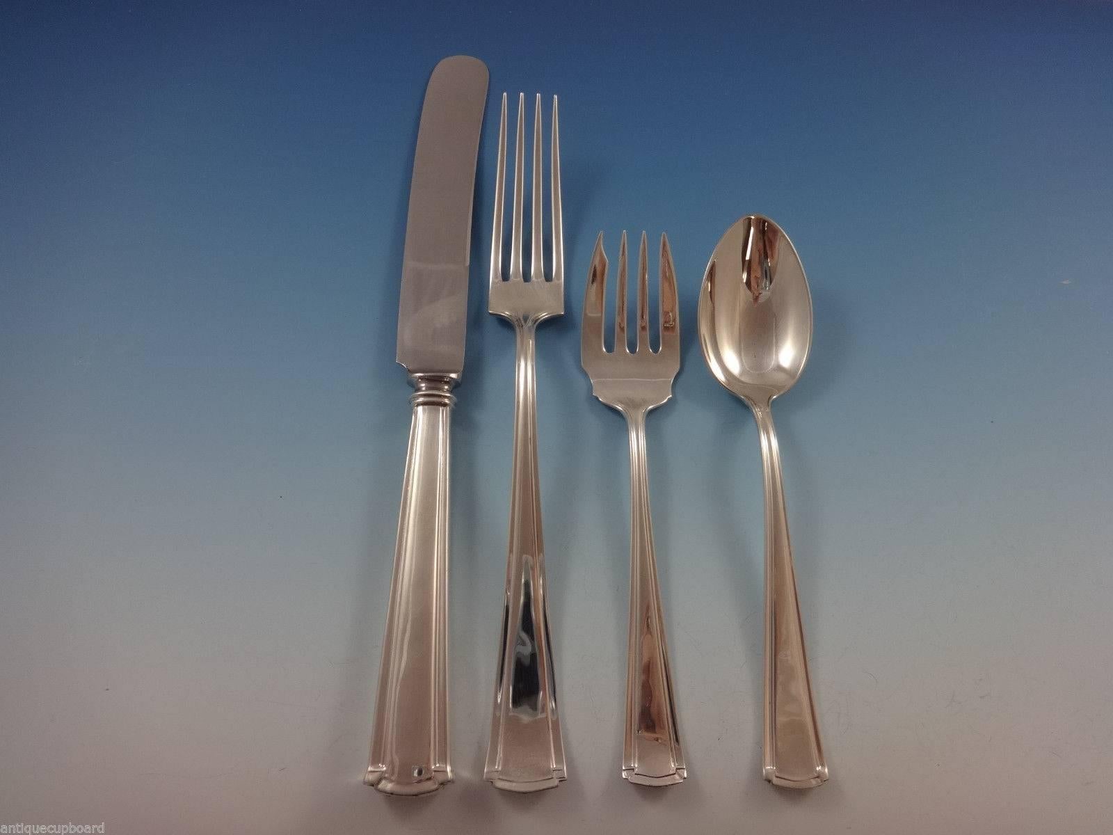 Wentworth by Watson Sterling Silver Flatware Set for 12 Service 102 Pieces In Excellent Condition In Big Bend, WI
