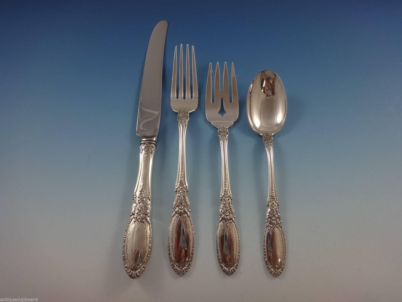 Americano Old Mirror by Towle Servizio di posate in argento sterling per 12 persone 86 pezzi in vendita