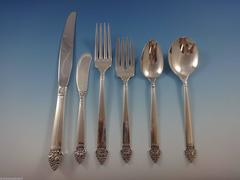 King Cedric by Oneida, Besteckset aus Sterlingsilber für 12 Personen, 80 Teile