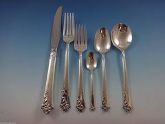 Damask Rose by Oneida Sterling Silver Flatware Set Service 53 Pieces Place Size