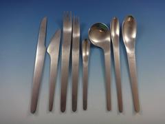 Arne Jacobsen by Michelsen Stainless Flatware Set Service Mid-Century Modern