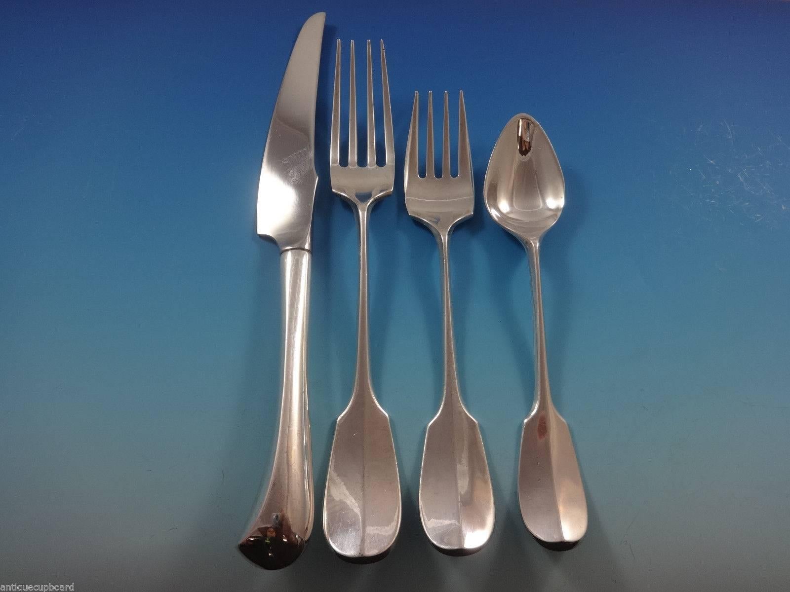 Smithsonian by Kirk-Stieff Sterling Silver Flatware Set for 12 Service 62 Pieces In Excellent Condition In Big Bend, WI