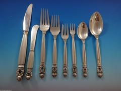 Acorn by Georg Jensen Sterling Silver Dinner Flatware Set for 8 Service 65 Pcs