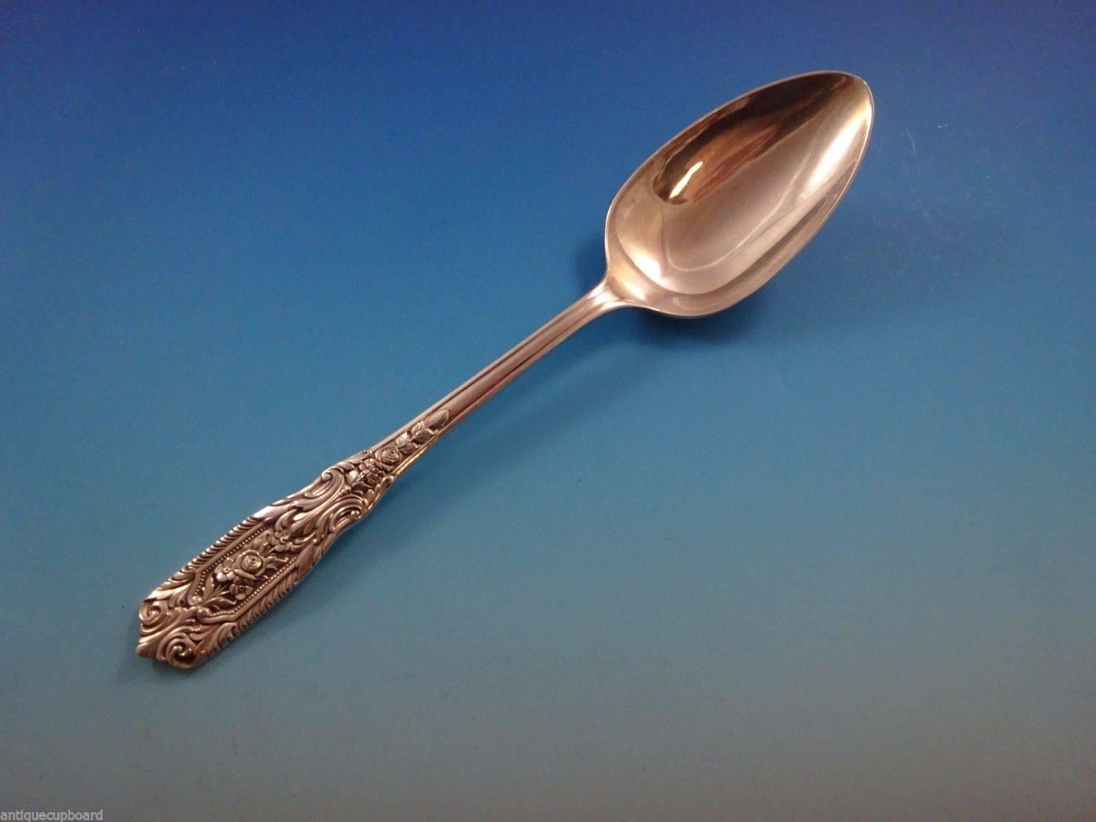 Argent sterling Ensemble de couverts en argent sterling 12 services 50 pièces Milburn Rose par Westmorland en vente