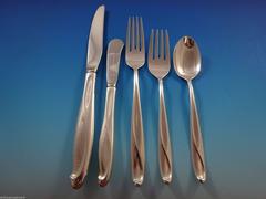 Silver Sculpture By Reed & Barton Sterling Silver Flatware Service 8 Set 53 Pcs