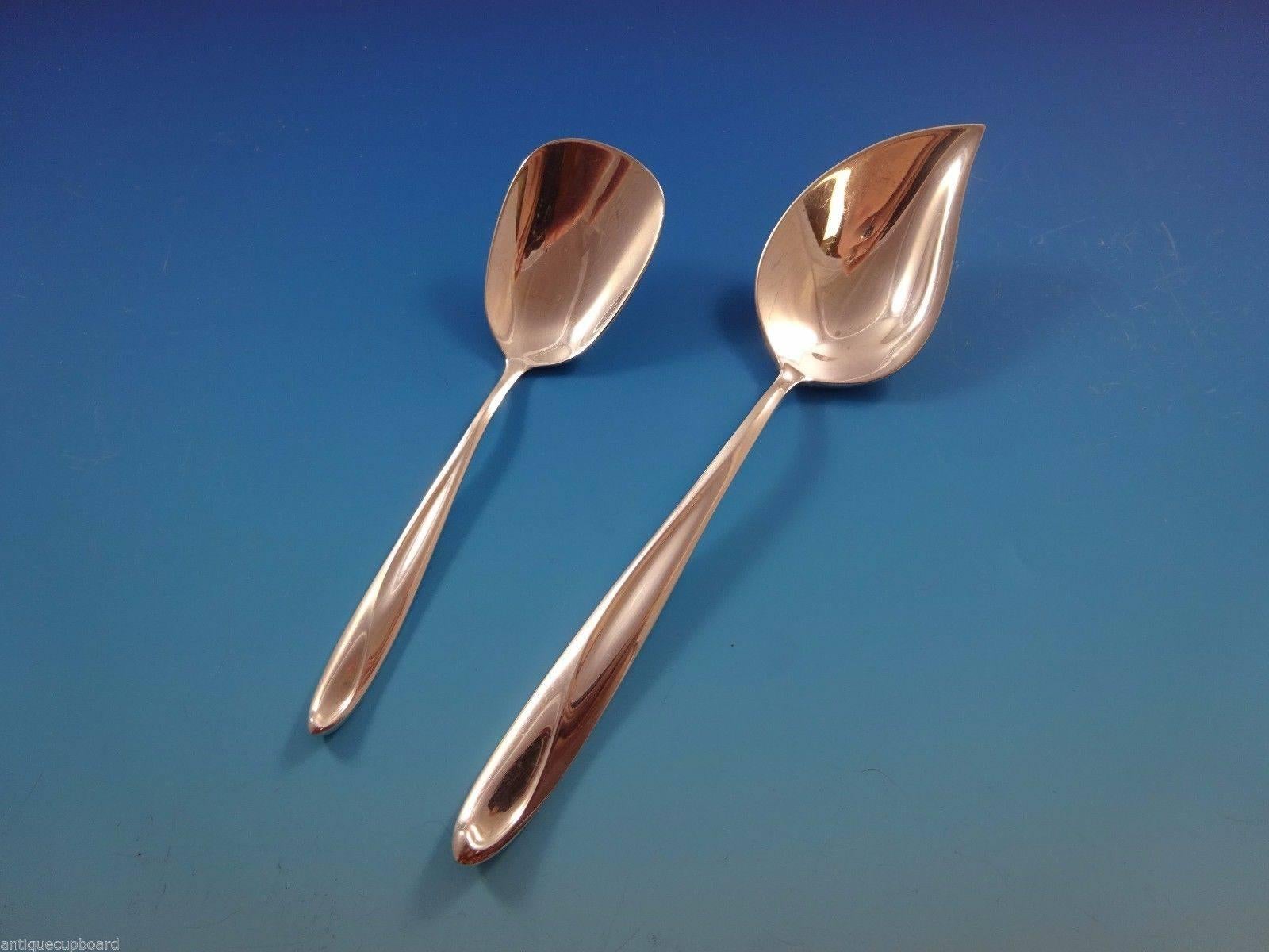 Mid-20th Century Silver Sculpture By Reed & Barton Sterling Silver Flatware Service 8 Set 53 Pcs For Sale