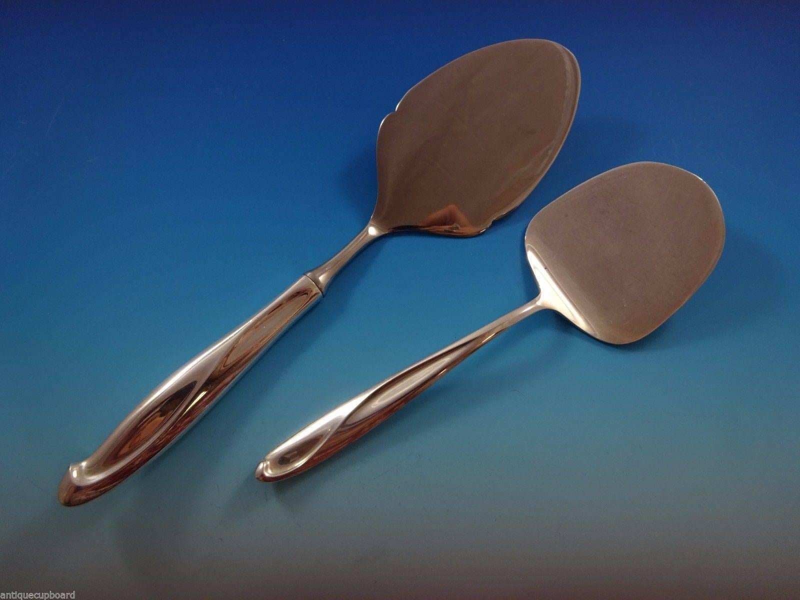 Silver Sculpture By Reed & Barton Sterling Silver Flatware Service 8 Set 53 Pcs For Sale 2