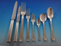 Lauzun by Puiforcat Set di posate in argento sterling francese da 77 pezzi con scatola