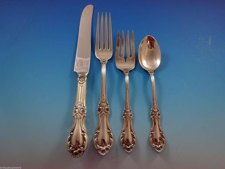 Wild Rose by International Sterling Silver Flatware Service Eight Set 45  Pieces at 1stDibs | international sterling wild rose, wild rose  international sterling, international silver wild rose