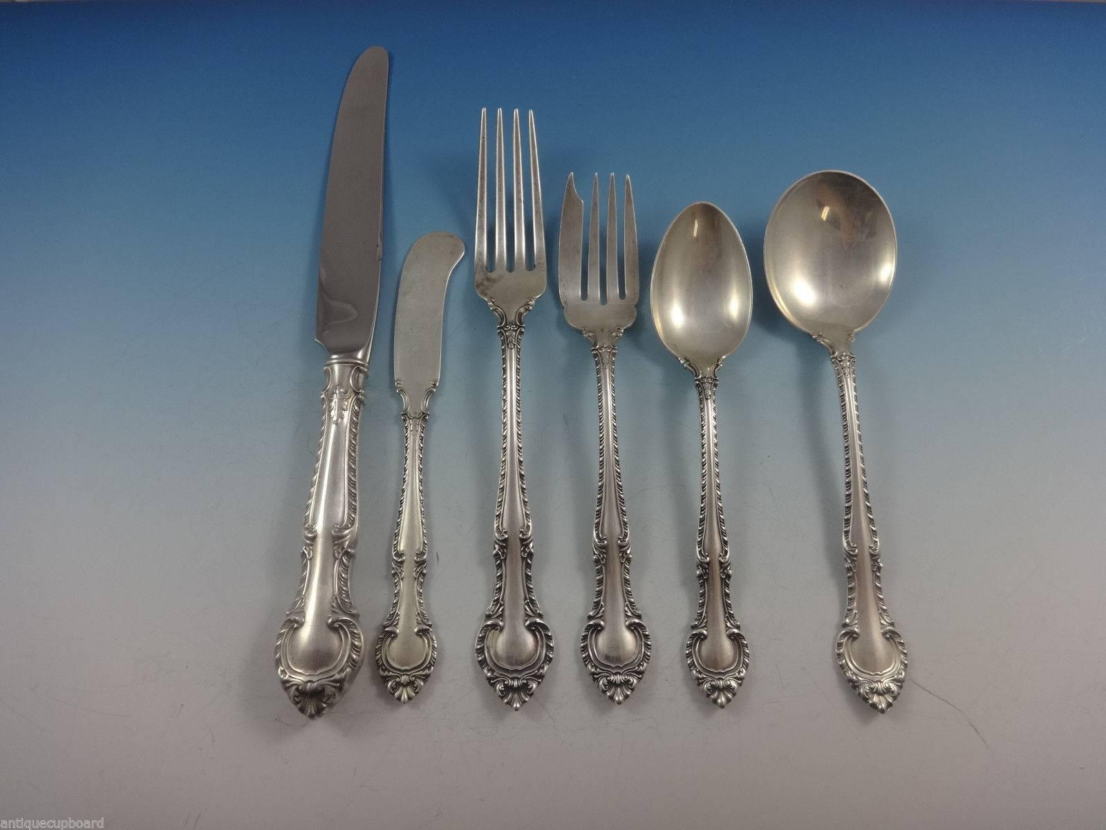 English Gadroon by Gorham Sterling Silver Flatware Set - 53 pieces. This set includes: 8 KNIVES, 8 7/8