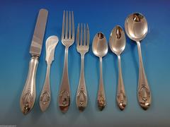 Mount Vernon by Lunt Sterling Silver Flatware Set for 12 Service 91 Pieces