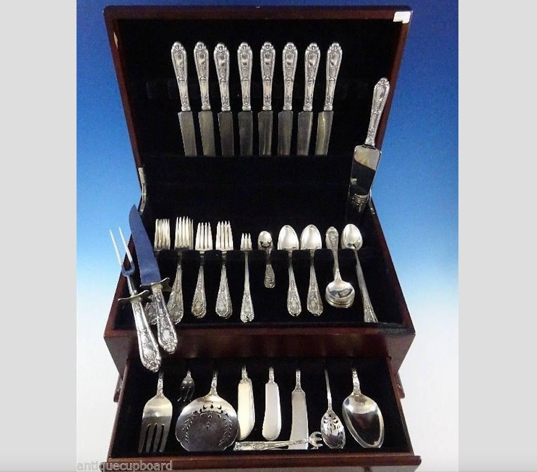 Fontaine by International sterling silver flatware set - 82 pieces. This set includes:

Eight knives, 9