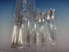 Giorgio by Fina Italy Sterling Silver Flatware Dinner Set 12 Service 79 Pc, New