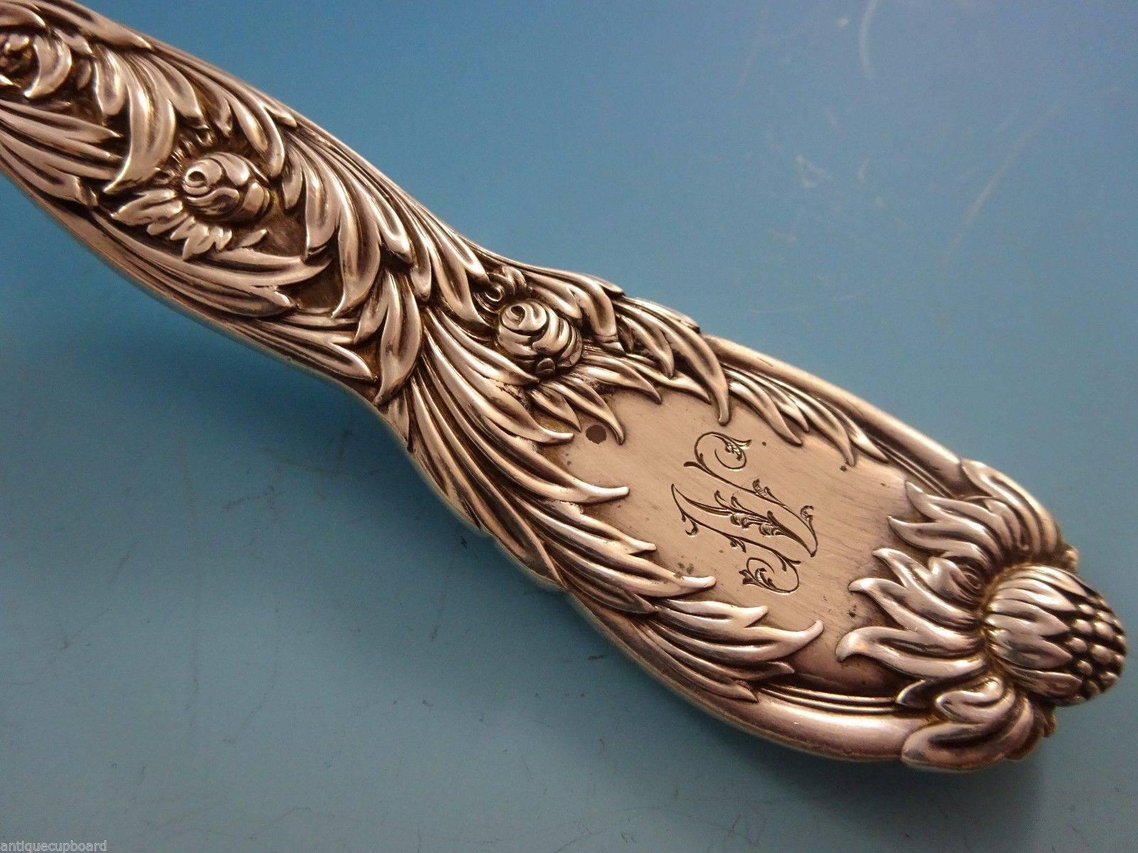 Chrysanthemum by Tiffany & Co. Sterling Silver Ice Spoon Gold Washed In Excellent Condition In Big Bend, WI