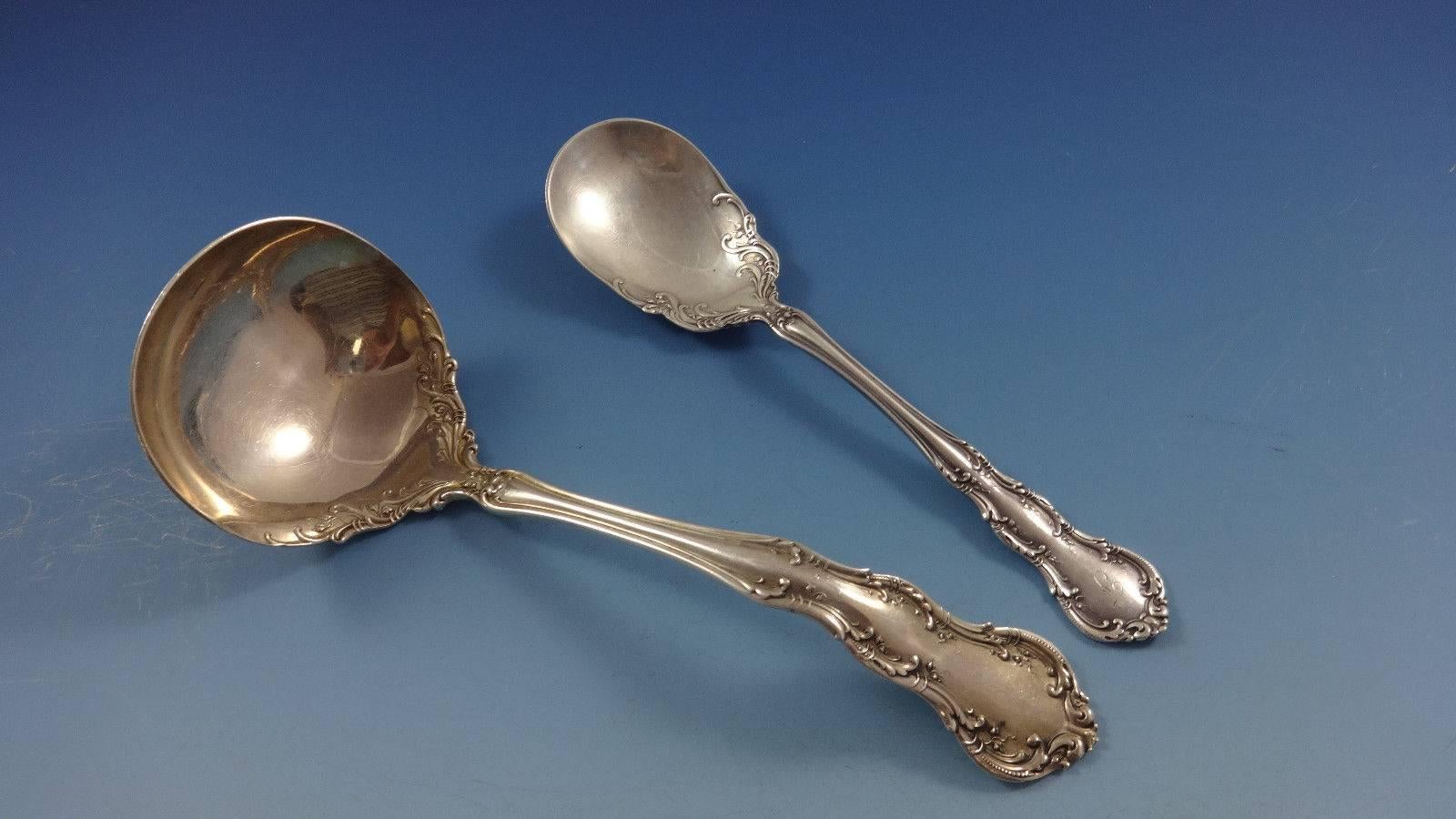 Old Atlanta by Wallace Irving Sterling Silver Flatware Set 8 Service 66 Pieces In Excellent Condition For Sale In Big Bend, WI