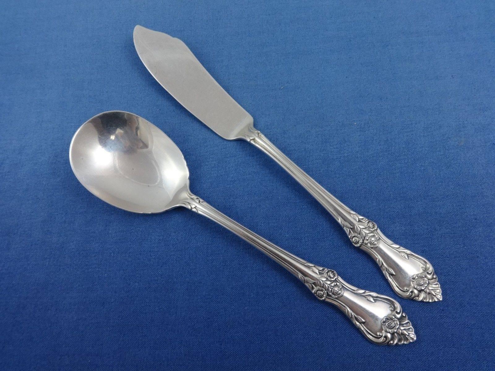 Mid-20th Century Afterglow by Oneida Sterling Silver Flatware Set for 12 Service 78 Pieces For Sale