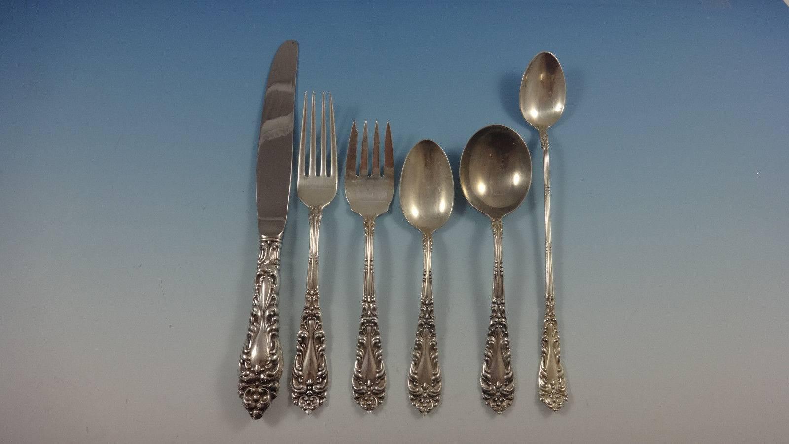 Athene aka Crescendo by Amston sterling silver Flatware set - 51 Pieces. This set includes:

Eight knives, 9