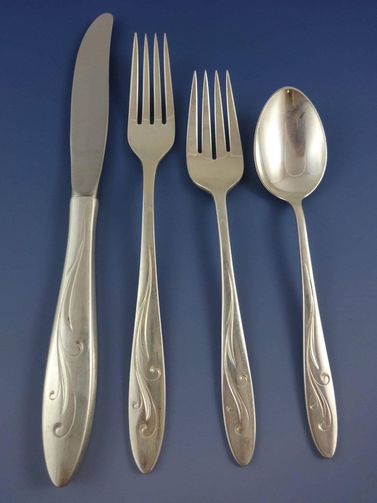 Mid-20th Century Awakening by Towle Sterling Silver Flatware Set for 8 Service 74 Pieces For Sale