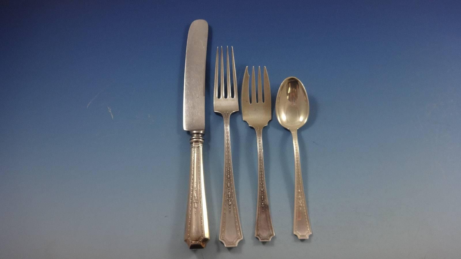 Colfax by Durgin Sterling Silver Flatware Set Service 47 Pieces In Excellent Condition In Big Bend, WI