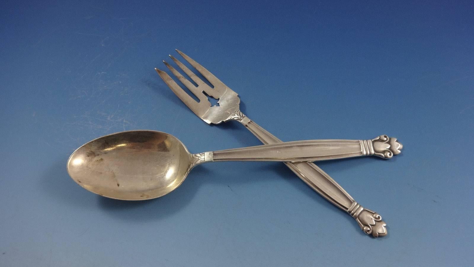XX secolo Copenaghen by Manchester Servizio di posate in argento Sterling 8 Set 41 pezzi in vendita