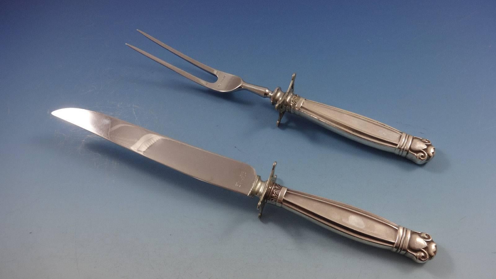 Copenaghen by Manchester Servizio di posate in argento Sterling 8 Set 41 pezzi in vendita 2