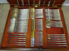 Wave Edge by Tiffany & Co. Sterling Silver Large Flatware Set Service Fitted Box